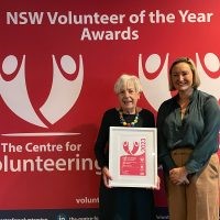 Leanne Hillman receives Sydney City and Easter Suburbs region Volunteer of the Year award